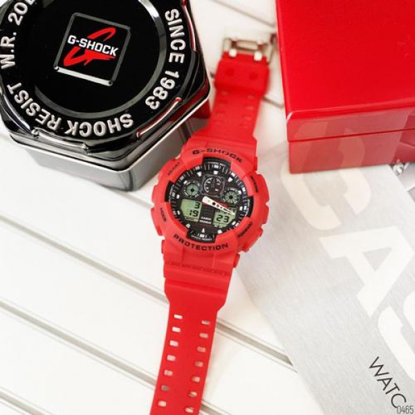 Casio G-Shock GA-100 Red-Black