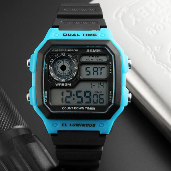 Skmei 1299 Black-Blue-Black