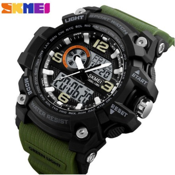 Skmei 1283 Black-Military Wristband, 1080-0105, Skmei