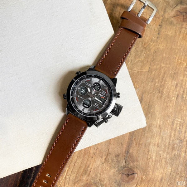 AMST 3003A Black-Brown Wristband