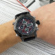 AMST 3022P Black-Red Fluted Wristband