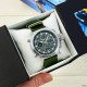 AMST 3003 Silver-Black Green Wristband