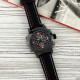 AMST 3022P Black-Red Fluted Wristband