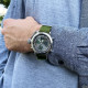 AMST 3003 Silver-Black Green Wristband