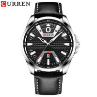 Curren 8379 Silver-Black