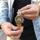 Winner 8067 Gold-Black-Black Red Cristal