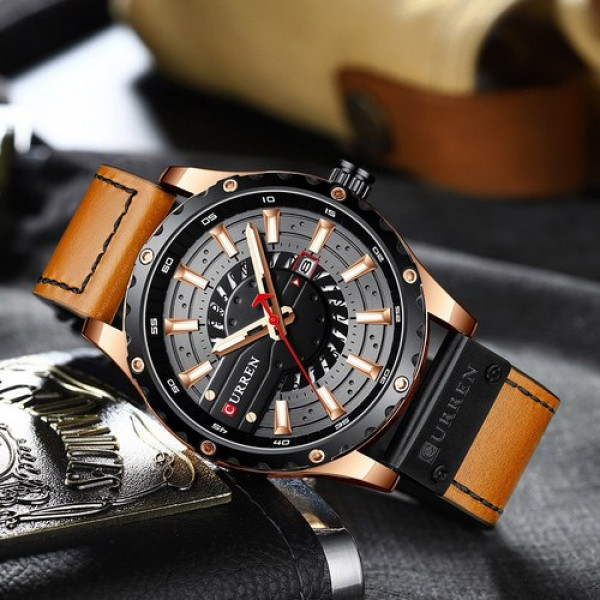 Curren 8374 Brown-Cuprum-Black, 1008-0272, Curren