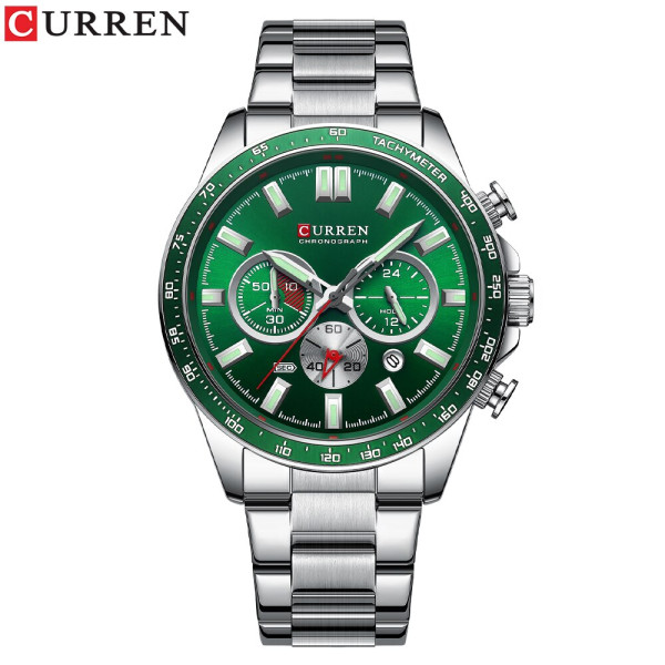 Curren 8418 Silver-Green, 1008-0330, Curren