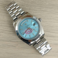 Rolex Day-Date Silver-Blue