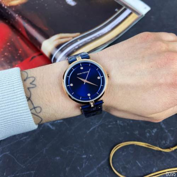 Наручний годинник Mini Focus MF0120L.03 Blue-Cuprum Diamonds, 1095-0095, Mini Focus