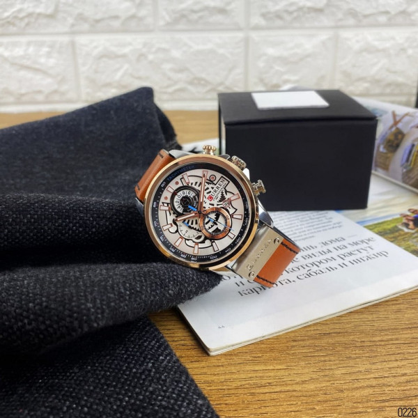 Curren 8380 Silver-Cuprum-Brown, 1008-0226, Curren