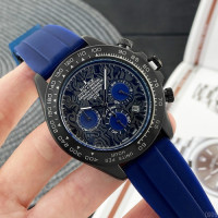Наручний годинник Rolex 350501Pattern Blue-Black-Blue Rubber