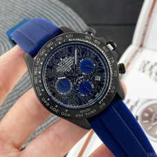 Наручний годинник Rolex 350501Pattern Blue-Black-Blue Rubber
