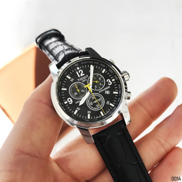 Tissot T-Sport PRC 200 Chronograph Black-Silver-Black-Yellow, 2034-0014, Tissot
