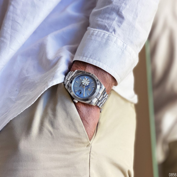 Rolex Day-Date Silver-Blue
