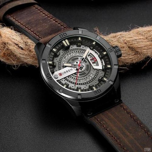 Curren 8301 Black-Dark Brown, 1008-0196, Curren