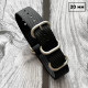Ремінець для часов Nato Black 20 мм 1051-0476