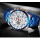 Наручний годинник Forsining 1137 Blue-Cuprum-White
