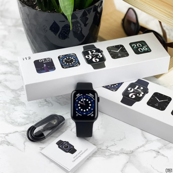Smart Watch I12 All Black, 1077-0161, Smart Watch