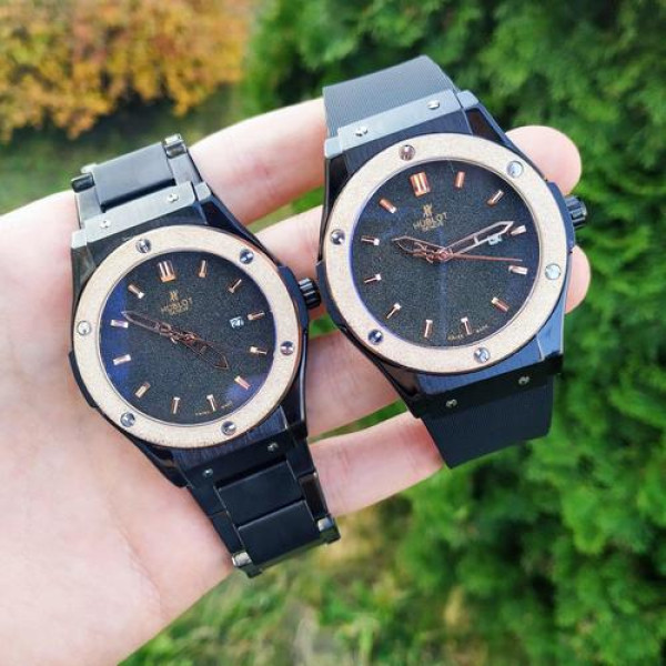 Hublot Shine Black-Gold-Black Metall Big, 1012-0474, Hublot
