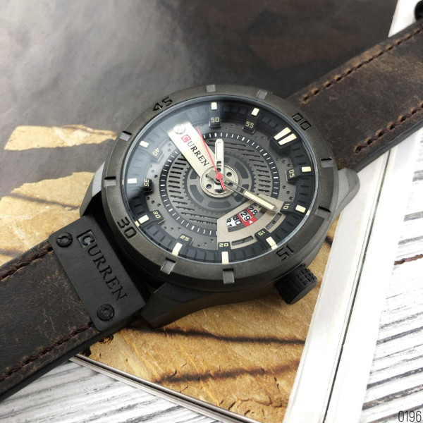 Curren 8301 Black-Dark Brown, 1008-0196, Curren