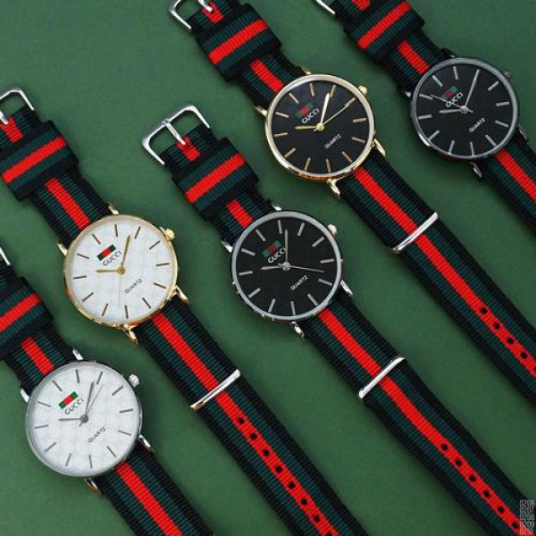 Наручний годинник Gucci Gold-Black Green-Red, 1086-0207, Gucci