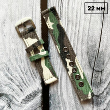 Ремінець для годинника подвійний Camo Multicam 22 мм