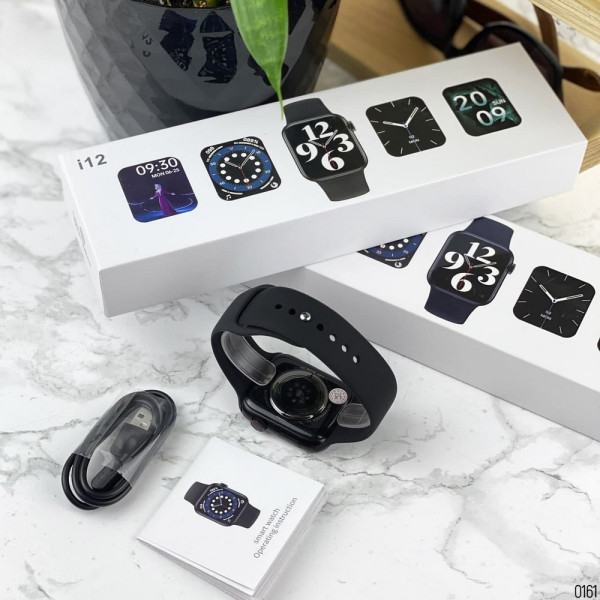 Smart Watch I12 All Black, 1077-0161, Smart Watch