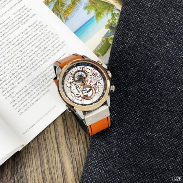 Curren 8380 Silver-Cuprum-Brown, 1008-0226, Curren