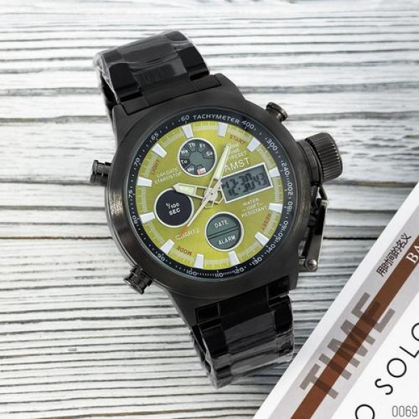 AMST 3003M Black-Green Metall