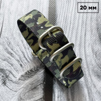 Ремешок для часов Nato Camo A Tacs 20 мм 1051-0470