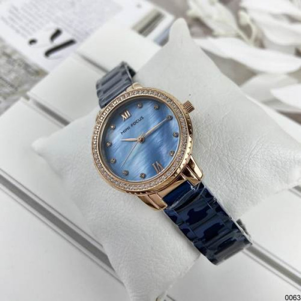 Наручний годинник Mini Focus MF0226L.04 Blue-Gold Diamonds, 1095-0063, Mini Focus