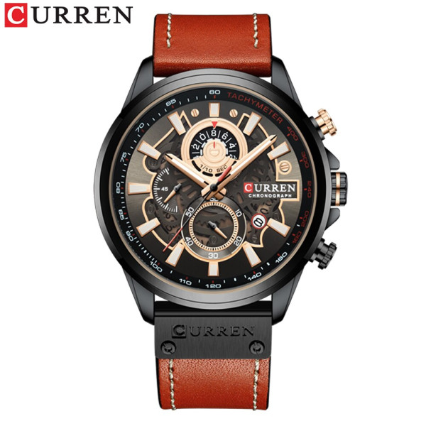 Curren 8380 Black-Brown