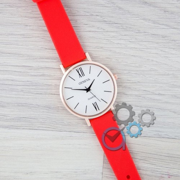 Geneva Silicone Red-Gold-White, 1010-0197, Geneva