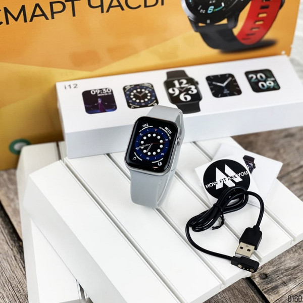 Smart Watch I12 Gray-Silver, 1077-0160, Smart Watch