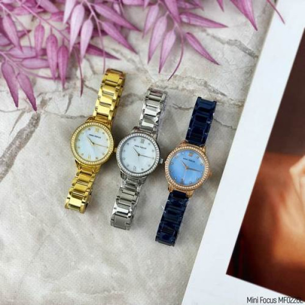 Наручний годинник Mini Focus MF0226L.04 Blue-Gold Diamonds, 1095-0063, Mini Focus