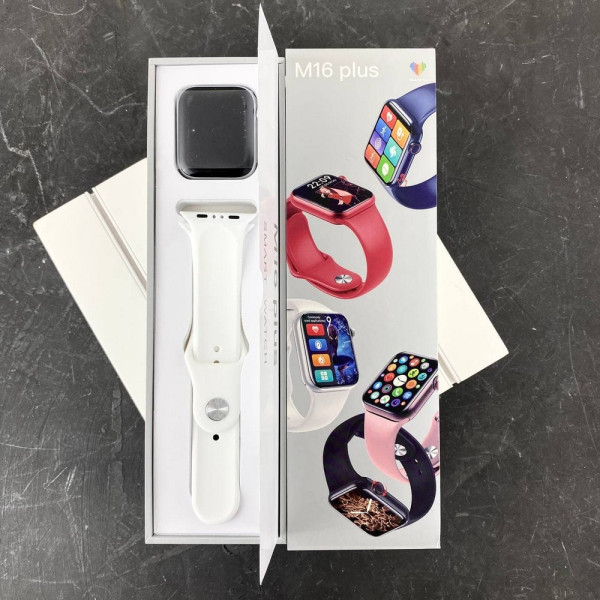 Smart Watch M16 Plus White-Silver, 1077-0139, Smart Watch